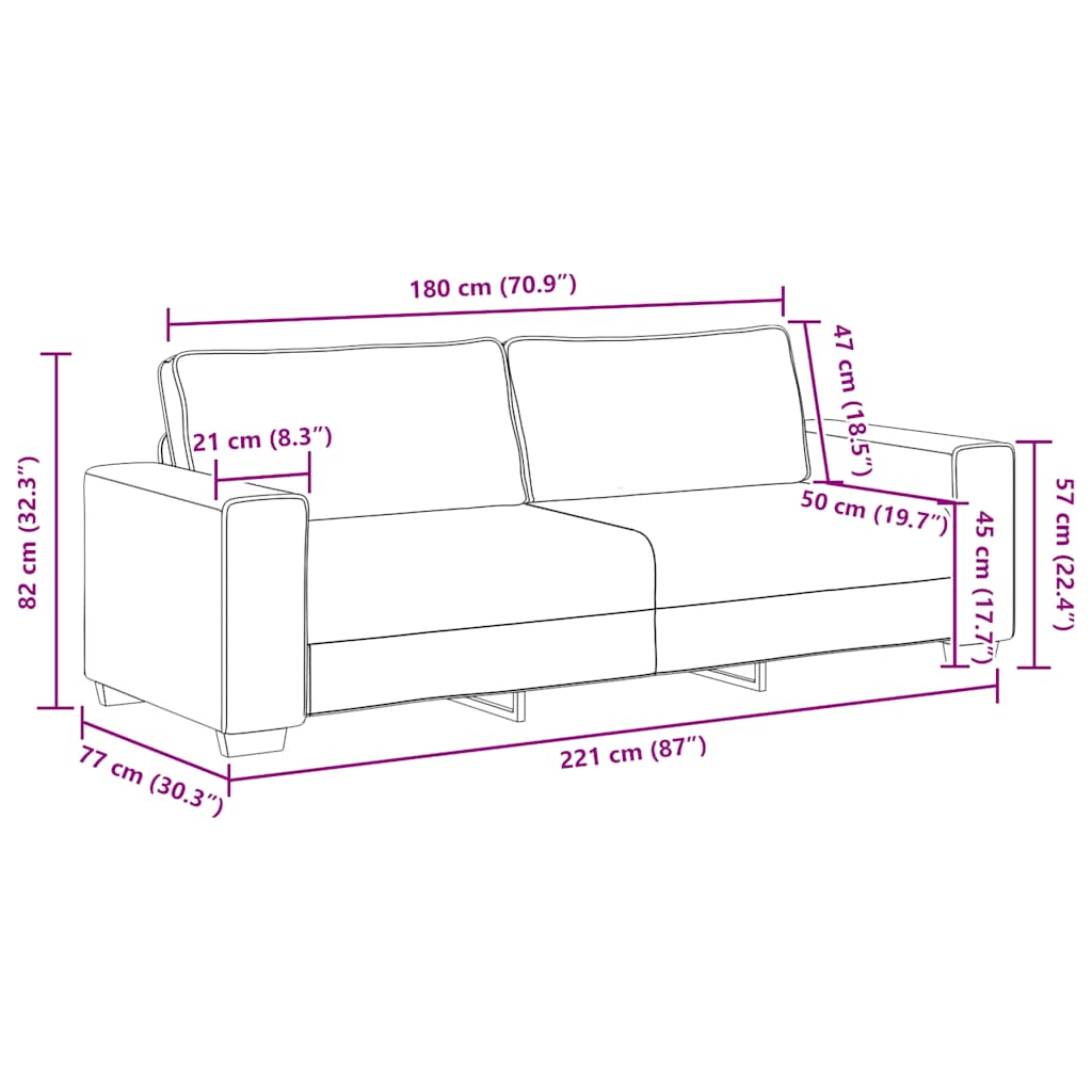 vidaXL 2-częściowy komplet wypoczynkowy, obity tkaniną, winna czerwień