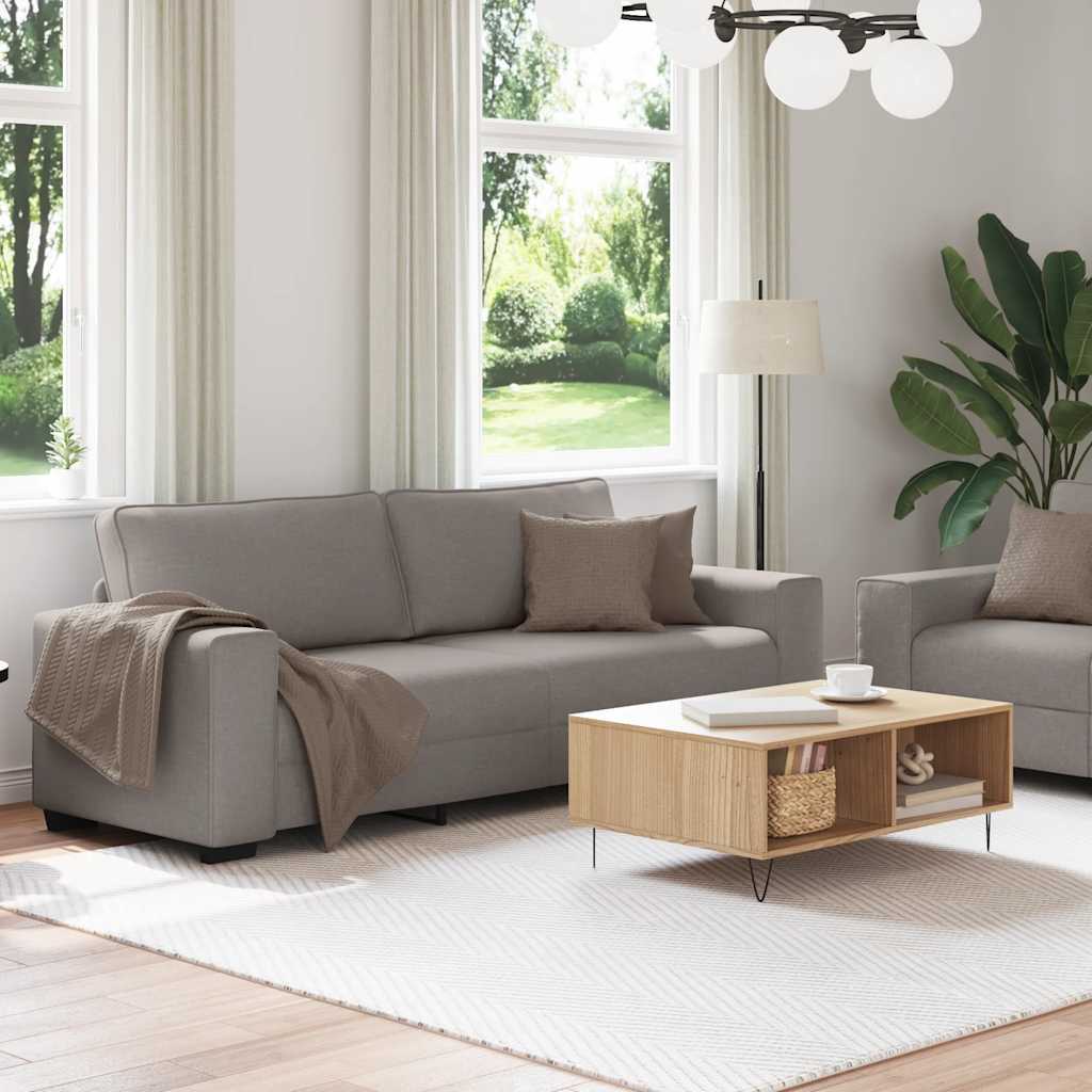 vidaXL 2-częściowy komplet wypoczynkowy z poduszkami, taupe, tkanina