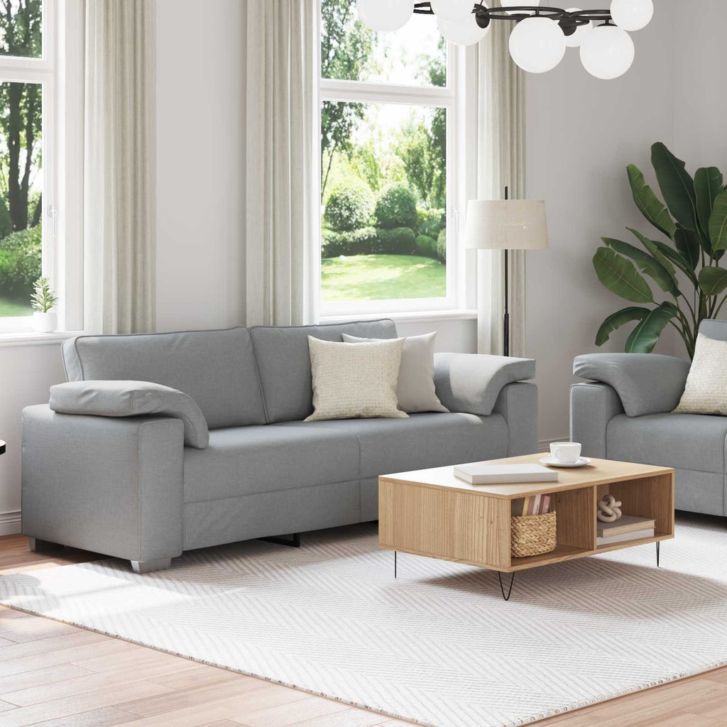 vidaXL Sofa 2 pcs Jasnoszary 219 x 80 x 82 cm tkanina