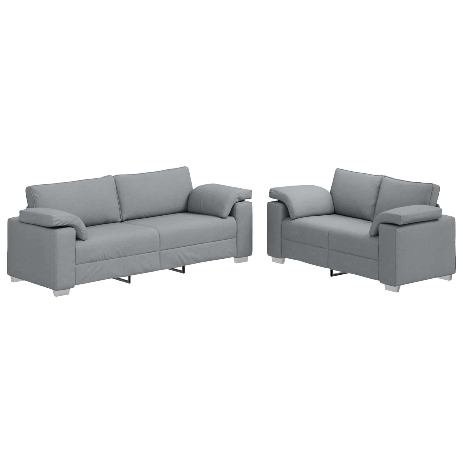 vidaXL Sofa 2 pcs Jasnoszary 219 x 80 x 82 cm tkanina