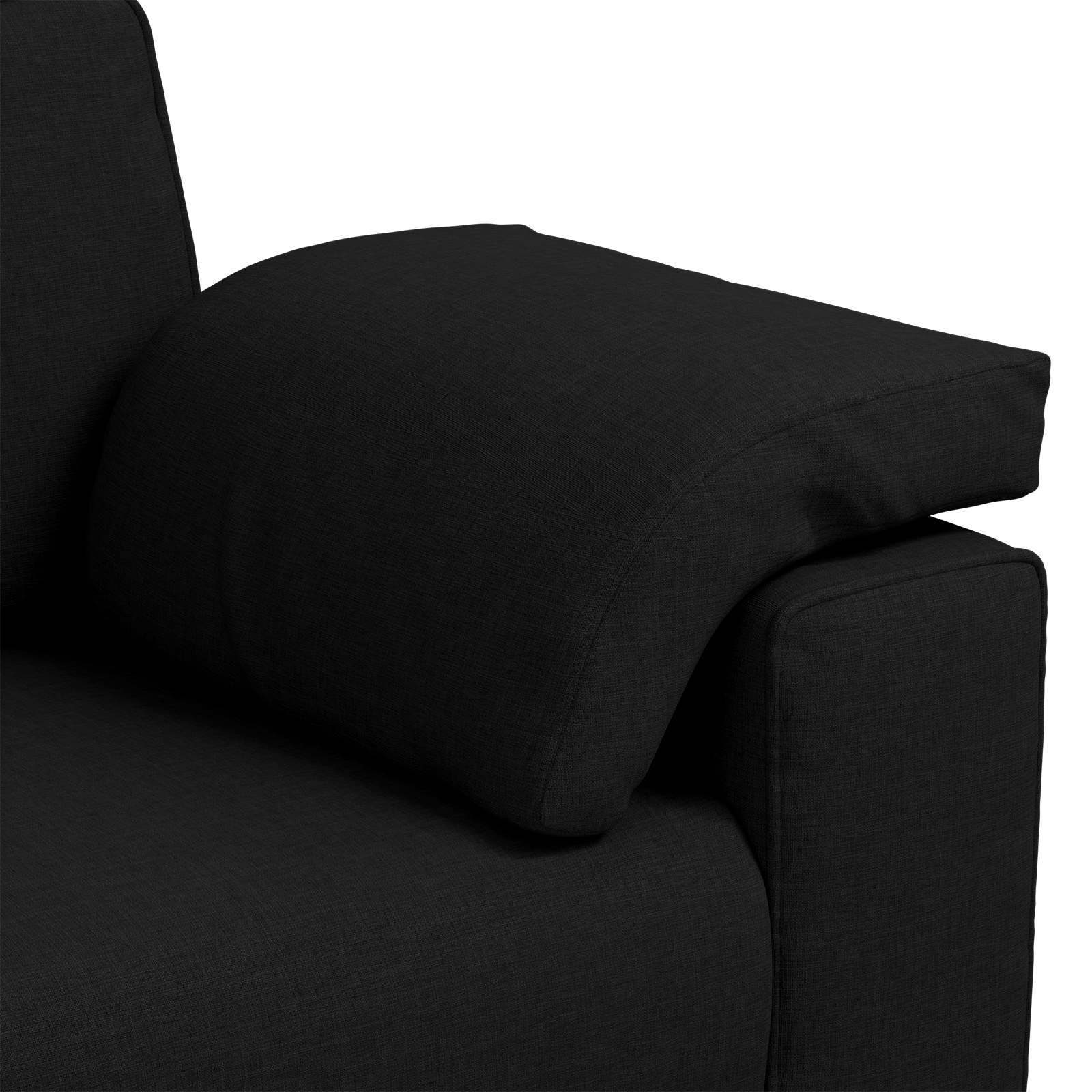vidaXL Sofa 2 pcs Czarny 219 x 80 x 82 cm tkanina