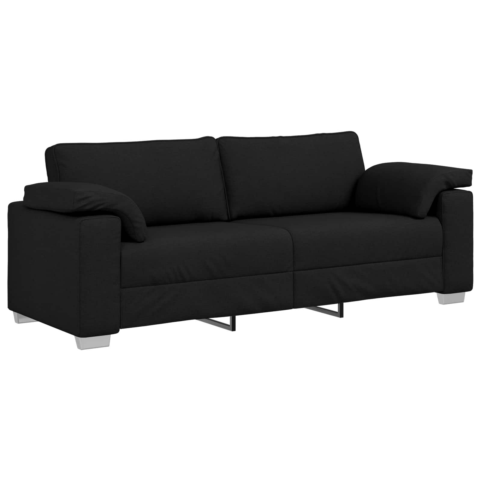 vidaXL Sofa 2 pcs Czarny 219 x 80 x 82 cm tkanina