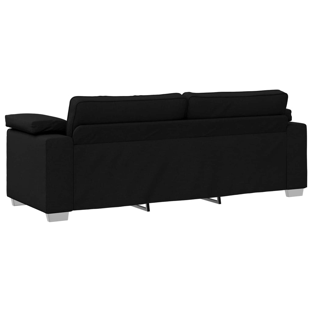 vidaXL Sofa 2 pcs Czarny 219 x 80 x 82 cm tkanina
