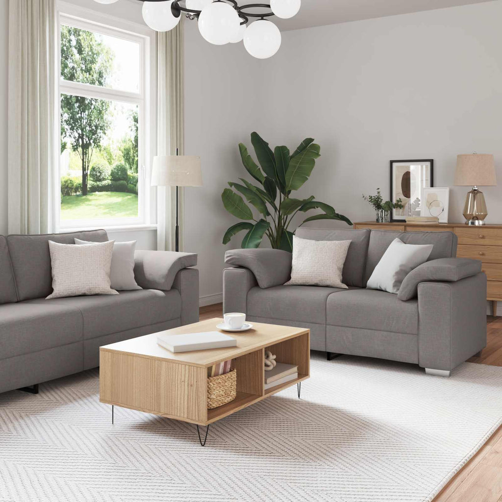 vidaXL Sofa 2 pcs Ciemnoszary 219 x 80 x 82 cm tkanina