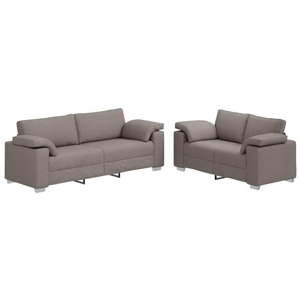vidaXL Sofa 2 pcs Ciemnoszary 219 x 80 x 82 cm tkanina