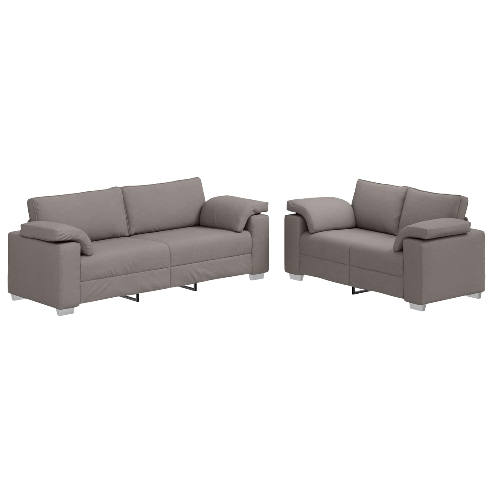 vidaXL Sofa 2 pcs Ciemnoszary 219 x 80 x 82 cm tkanina