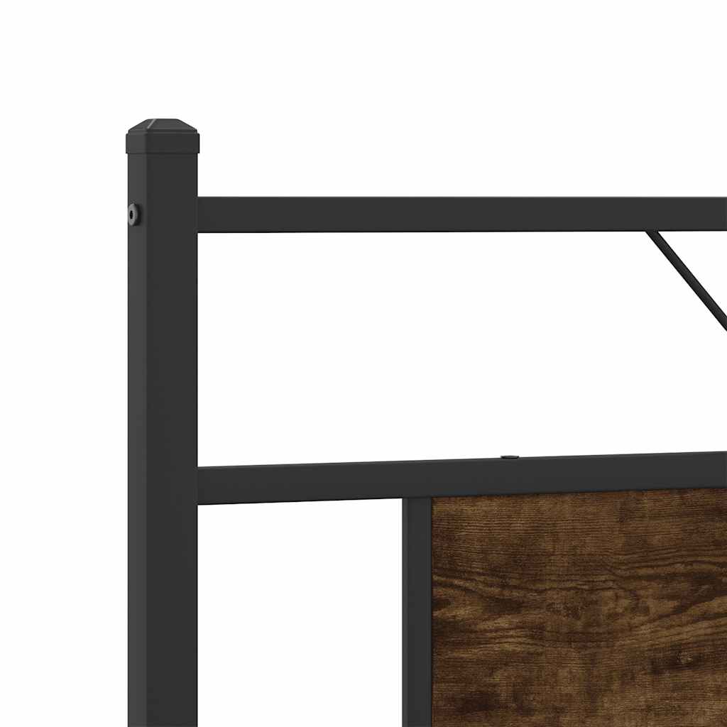 vidaXL Rama łóżka bez materaca dąb wędzony 160x200cm drewno klejone