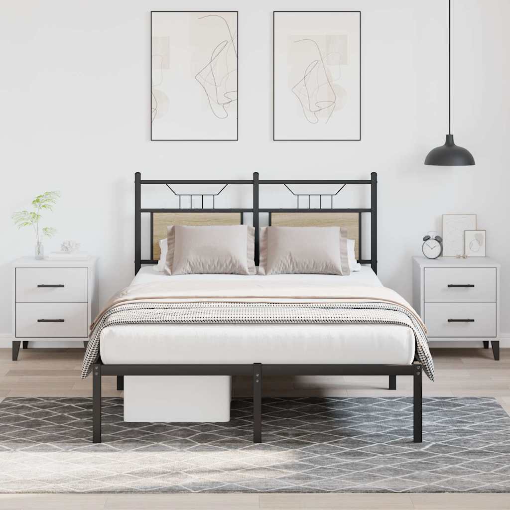 vidaXL Łóżko bez materaca, dąb sonoma, 120x200 cm