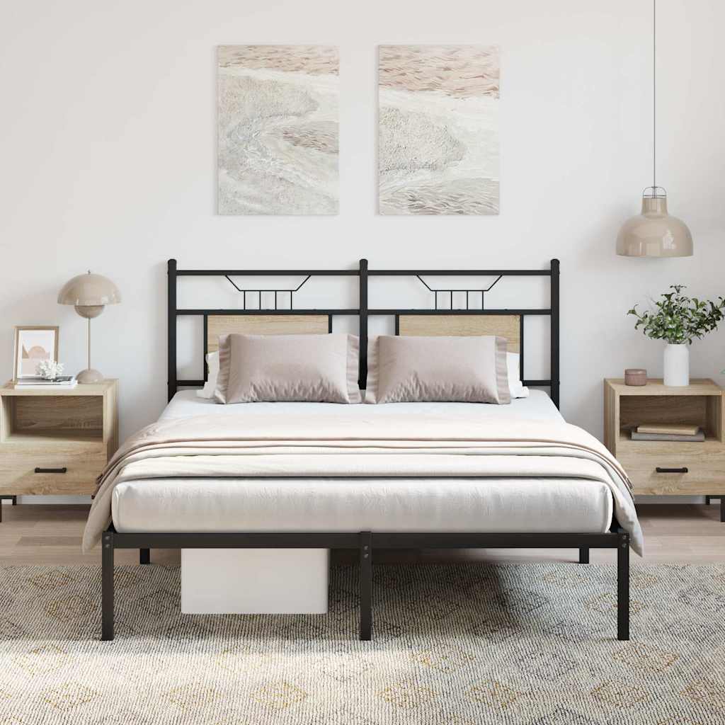 vidaXL Łóżko bez materaca, dąb sonoma, 140x200 cm