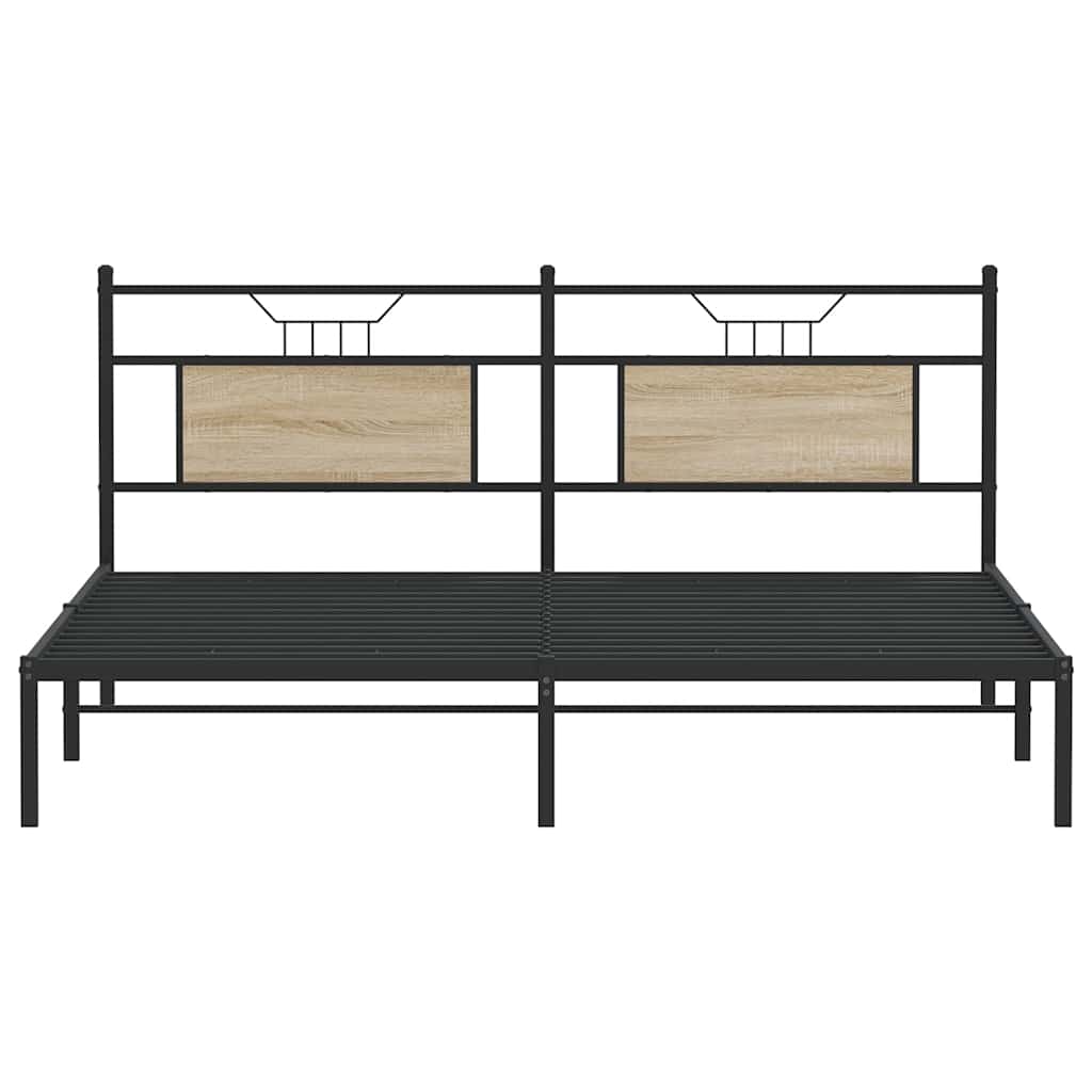 vidaXL Rama łóżka bez materaca Sonoma Oak 183x213 cm Drewno klejone
