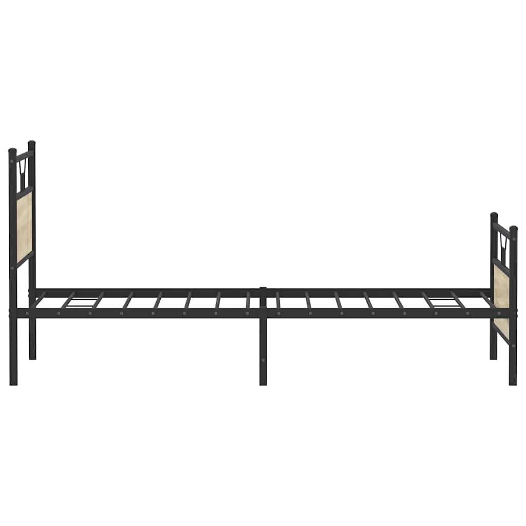 vidaXL Rama łóżka bez materaca Dąb Sonoma 107x203 cm Drewno klejone