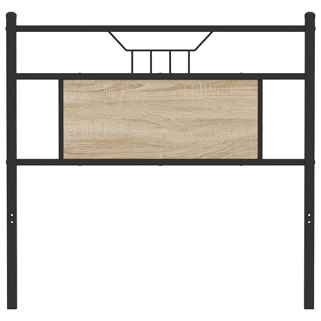 vidaXL Wymienne wezgłowie Sonoma Oak 75 cm Drewno i stal konstrukcyjna