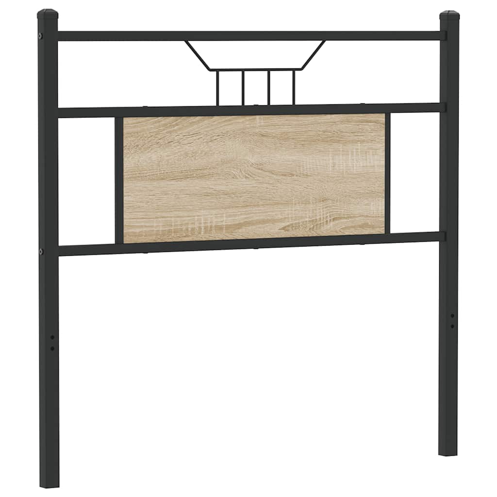 vidaXL Wymienne wezgłowie Sonoma Oak 75 cm Drewno i stal konstrukcyjna