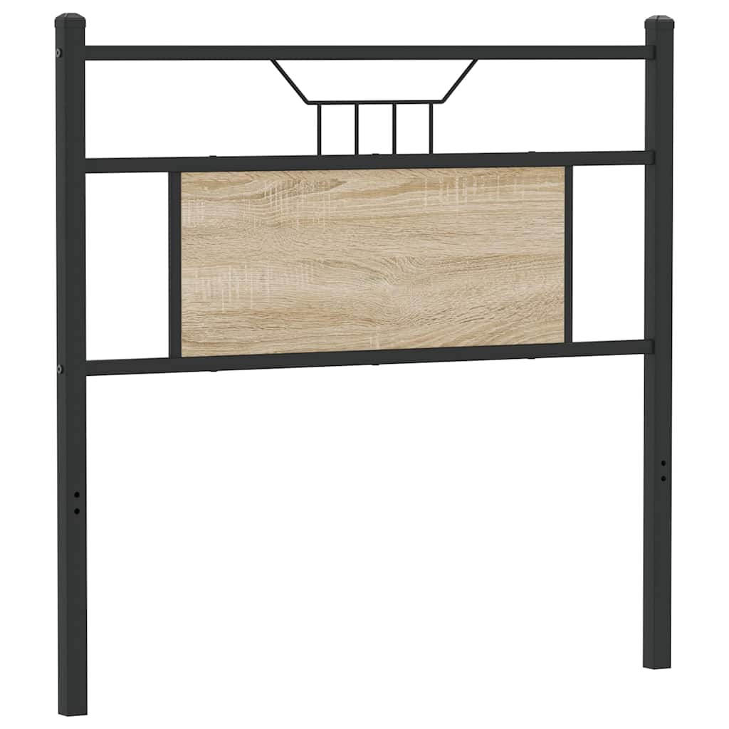 vidaXL Wymienne wezgłowie Sonoma Oak 80 cm Drewno i stal konstrukcyjna