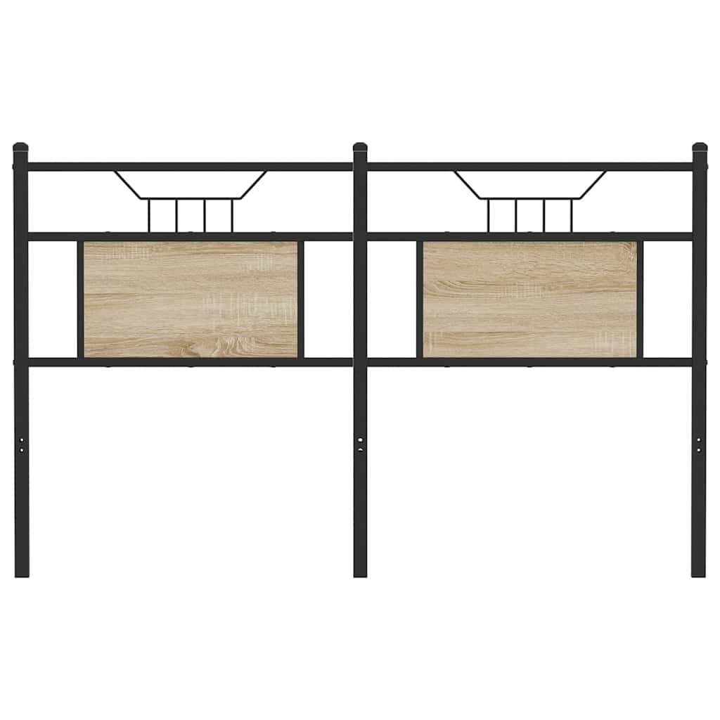 vidaXL Wymienne wezgłowie Sonoma Oak 137 cm Drewno i stal konstrukcyjna