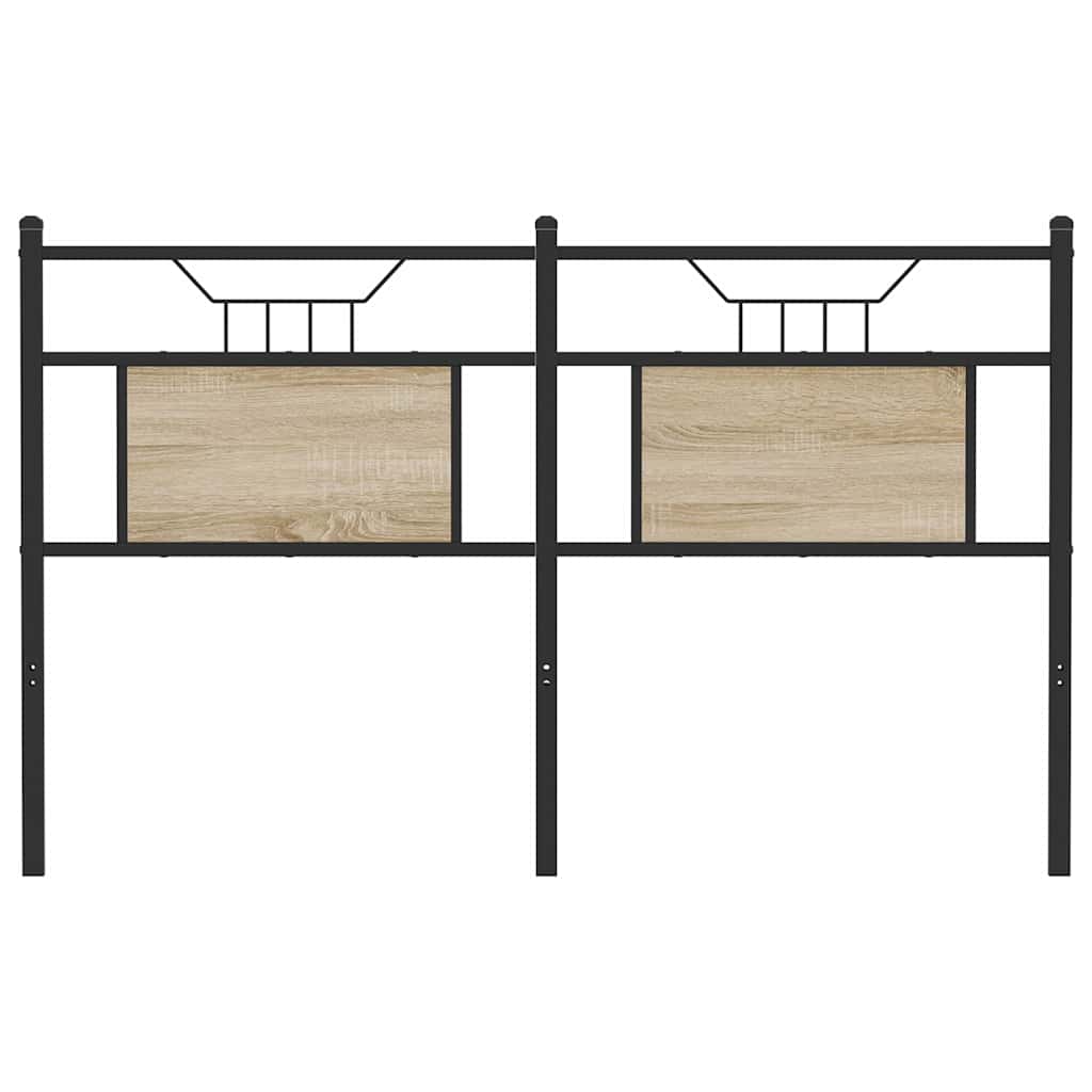 vidaXL Wymienne wezgłowie Sonoma Oak 140 cm Drewno i stal konstrukcyjna
