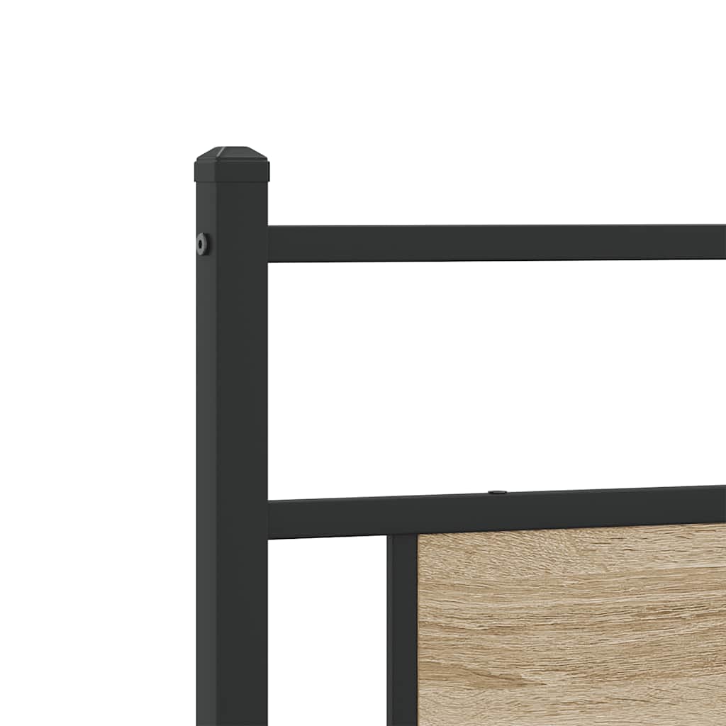 vidaXL Wymienne wezgłowie Sonoma Oak 160 cm Drewno i stal konstrukcyjna