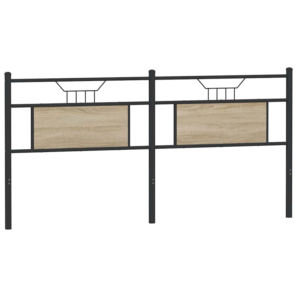 vidaXL Wymienne wezgłowie Sonoma Oak 180 cm Drewno i stal konstrukcyjna