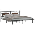 vidaXL Rama łóżka bez materaca Brązowy dąb 183x213 cm Drewno klejone