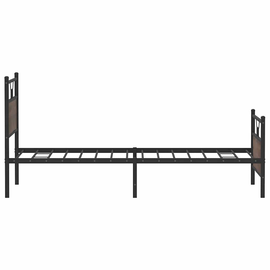 vidaXL Rama łóżka bez materaca Brązowy dąb 107x203 cm Drewno klejone