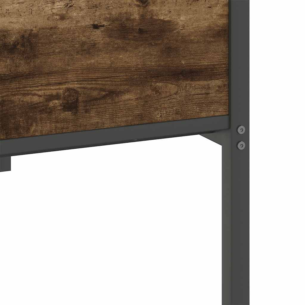 vidaXL Rama łóżka bez materaca dąb wędzony 107x203 cm Drewno klejone