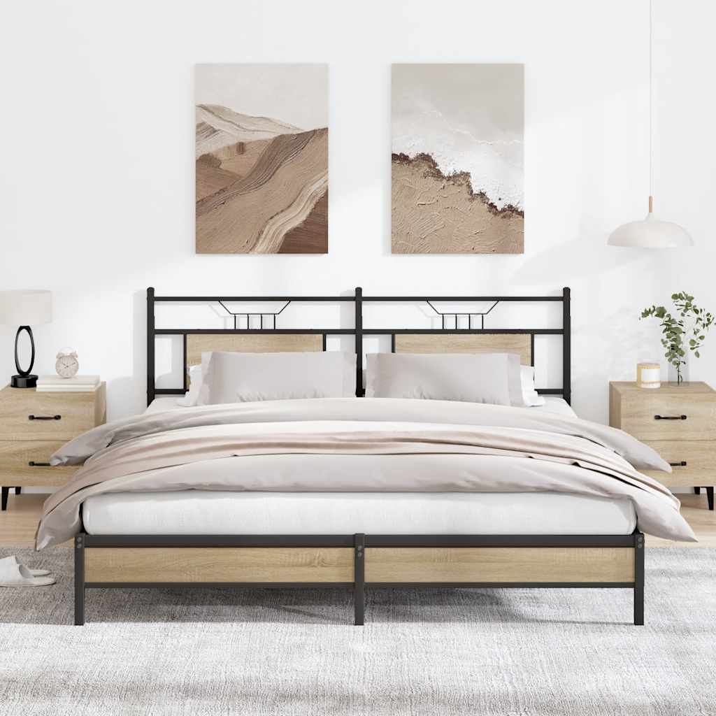 vidaXL Łóżko bez materaca, dąb sonoma, 160x200 cm