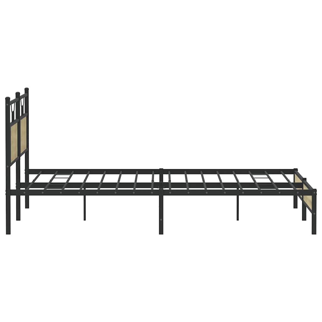 vidaXL Rama łóżka bez materaca Sonoma Oak 183x203 cm Drewno klejone