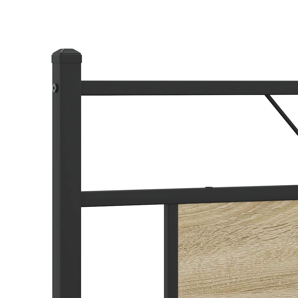 vidaXL Rama łóżka bez materaca Sonoma Oak 183x213 cm Drewno klejone
