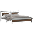 vidaXL Rama łóżka bez materaca Brązowy dąb 183x213 cm Drewno klejone