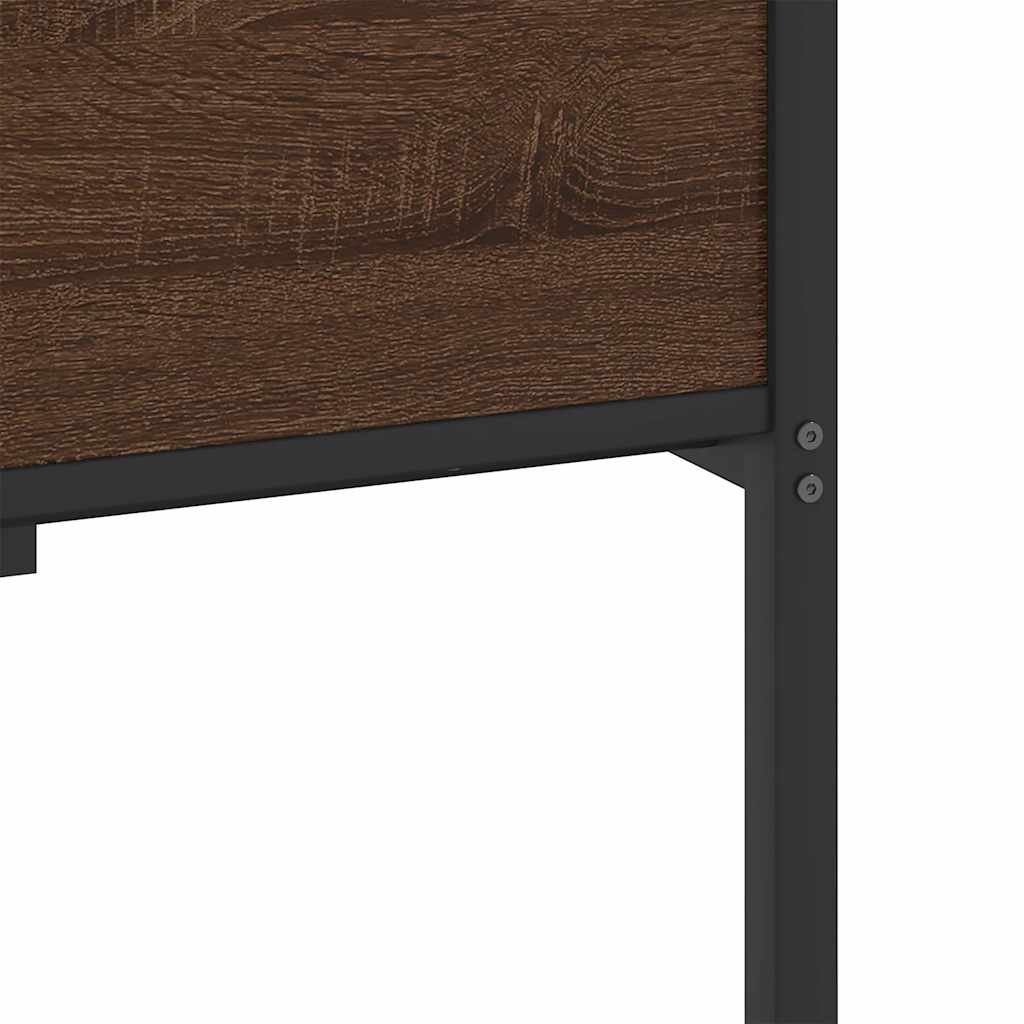vidaXL Rama łóżka bez materaca Brązowy dąb 107x203 cm Drewno klejone