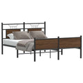 vidaXL Łóżko bez materaca, brązowy dąb, 140x190 cm