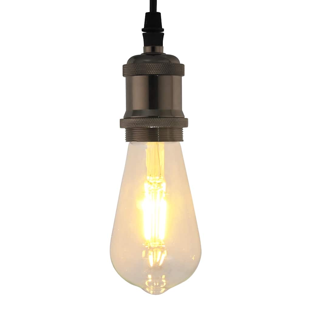 vidaXL Oprawki do lamp 2 szt. Błyszczące czarne E27