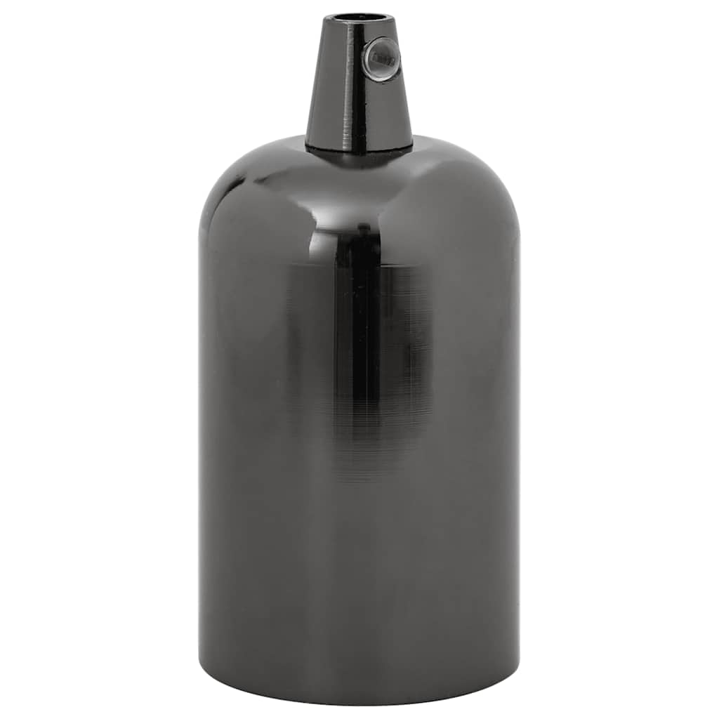 vidaXL Oprawki do lamp 2 szt. Błyszczące czarne E27