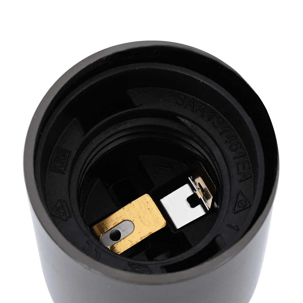 vidaXL Oprawki do lamp 2 szt. Błyszczące czarne E27