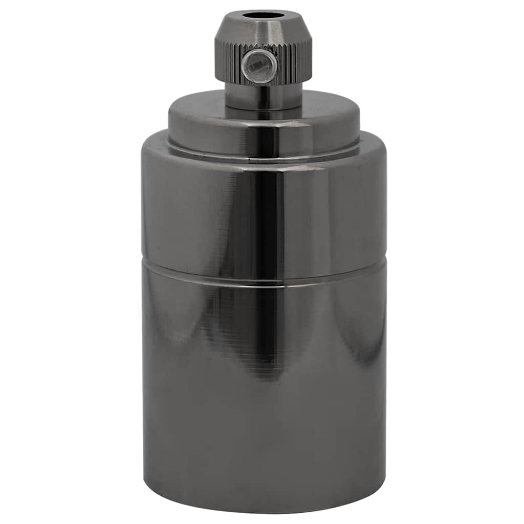 vidaXL Oprawki do lamp 2 szt. Błyszczące czarne E27
