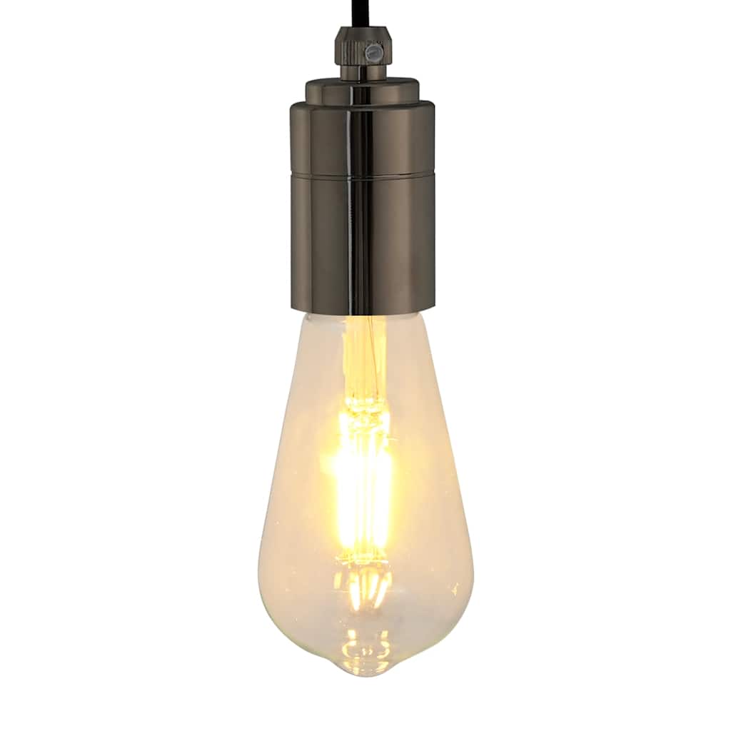 vidaXL Oprawki do lamp 2 szt. Błyszczące czarne E27