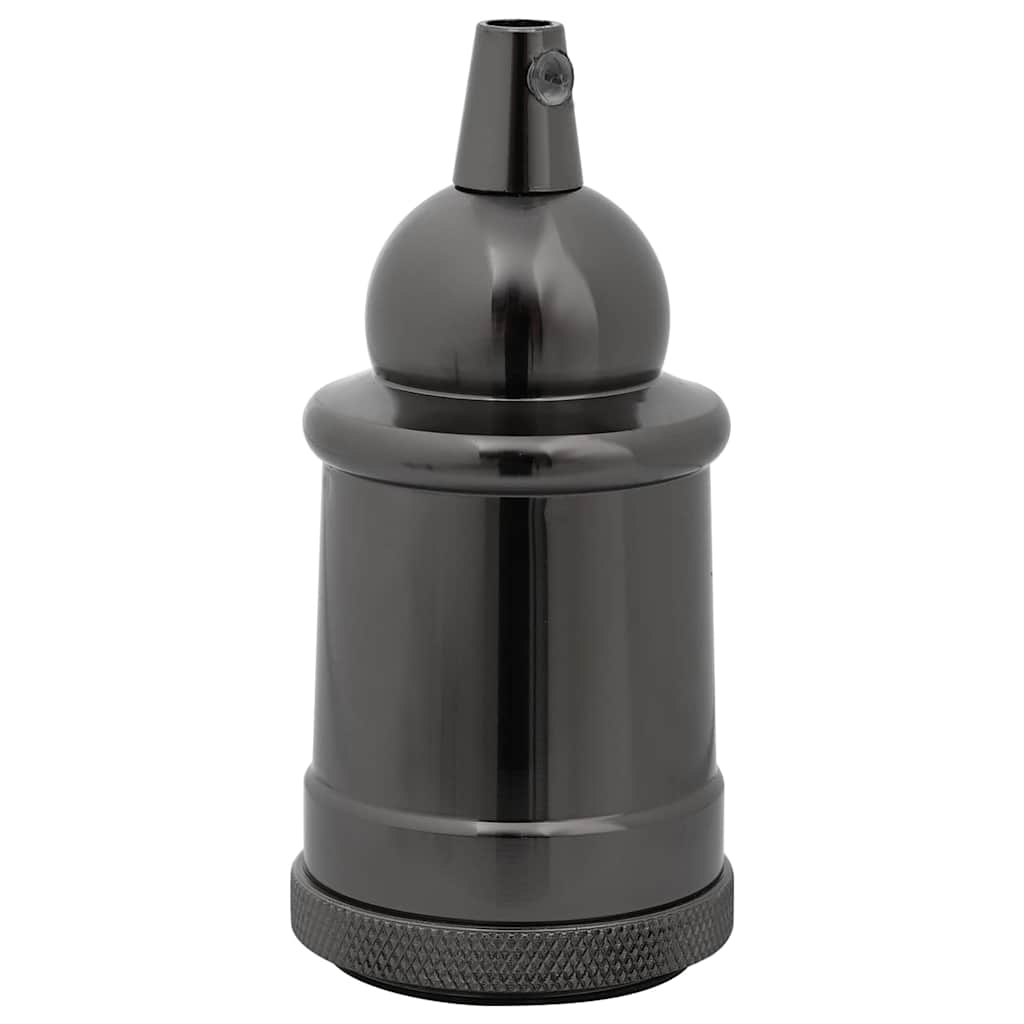 vidaXL Oprawki do lamp 2 szt. Błyszczące czarne E27