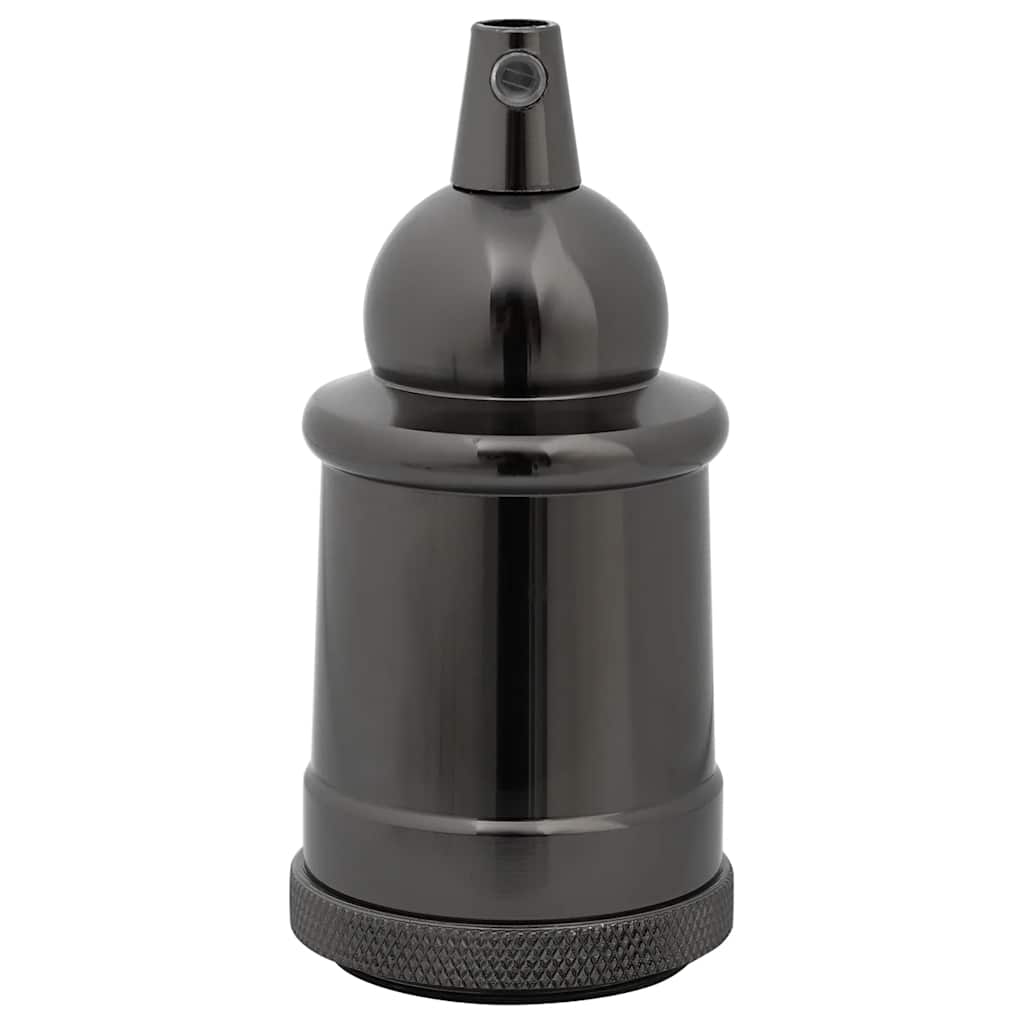 vidaXL Oprawki do lamp 2 szt. Błyszczące czarne E27