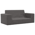 vidaXL 2-os. sofa dla dzieci, antracytowa, miękki plusz