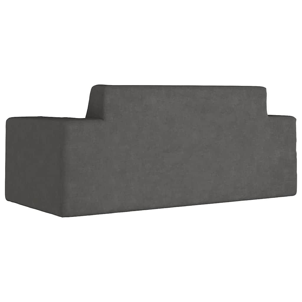 vidaXL 2-os. sofa dla dzieci, antracytowa, miękki plusz
