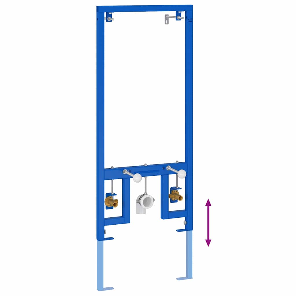 vidaXL Wspornik ścienny do łazienki Niebieski 50 x 3 x 112 cm