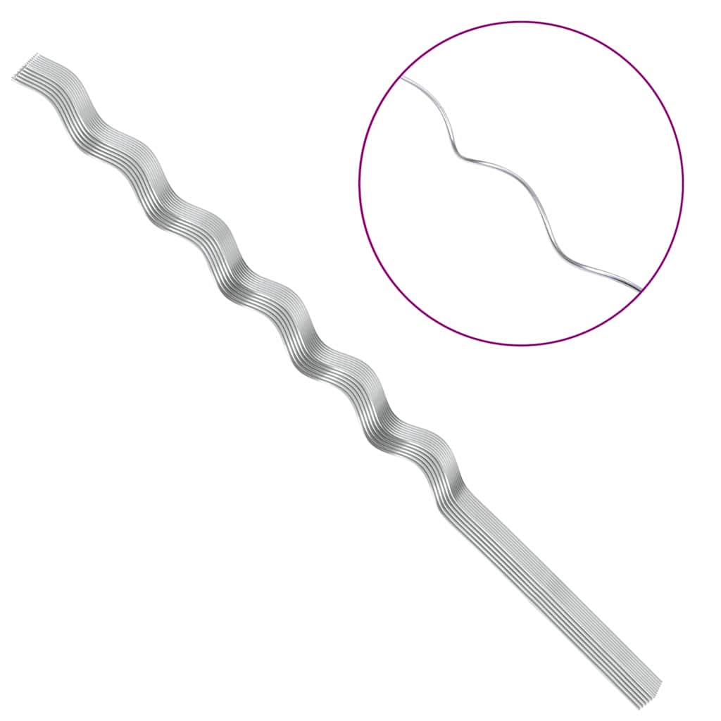 vidaXL Wsparcie roślin 50 pcs Srebrny 150 x 0,6 x 0,6 cm Stal