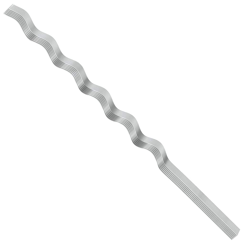 vidaXL Wsparcie roślin 50 pcs Srebrny 150 x 0,6 x 0,6 cm Stal