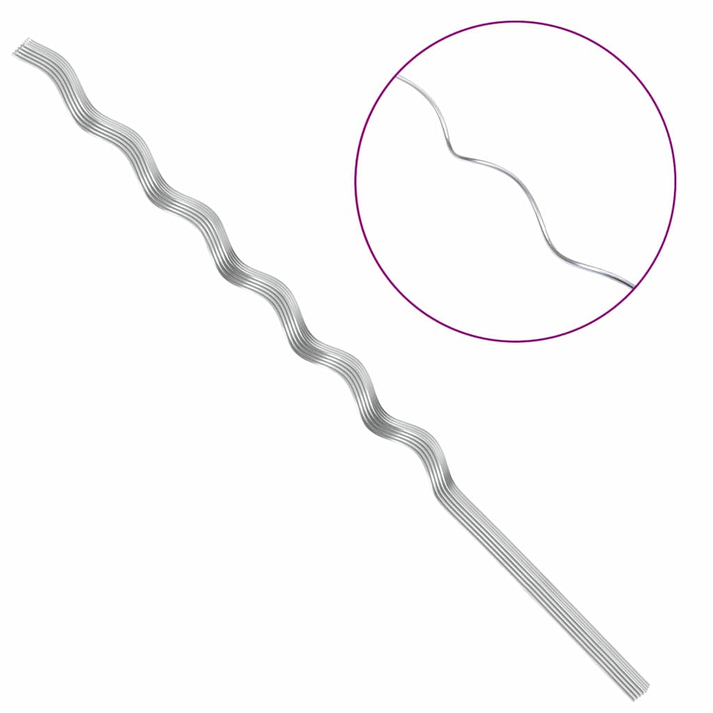 vidaXL Wsparcie roślin 20 pcs Srebrny 150 x 0,6 x 0,6 cm Stal