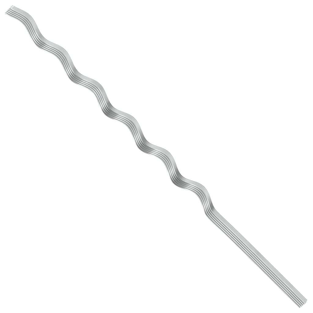 vidaXL Wsparcie roślin 20 pcs Srebrny 150 x 0,6 x 0,6 cm Stal