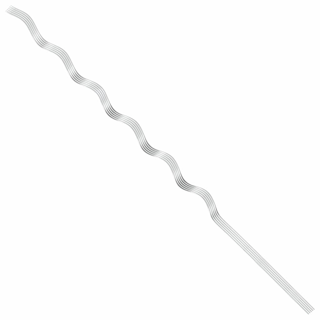 vidaXL Wsparcie roślin 5 pcs Srebrny 150 x 0,6 x 0,6 cm Stal