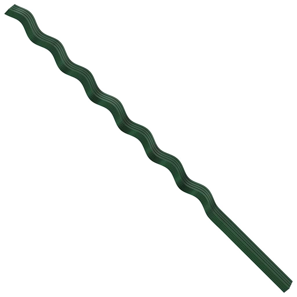 vidaXL Wsparcie roślin 50 pcs Zielony 170 x 0,6 x 0,6 cm Stal