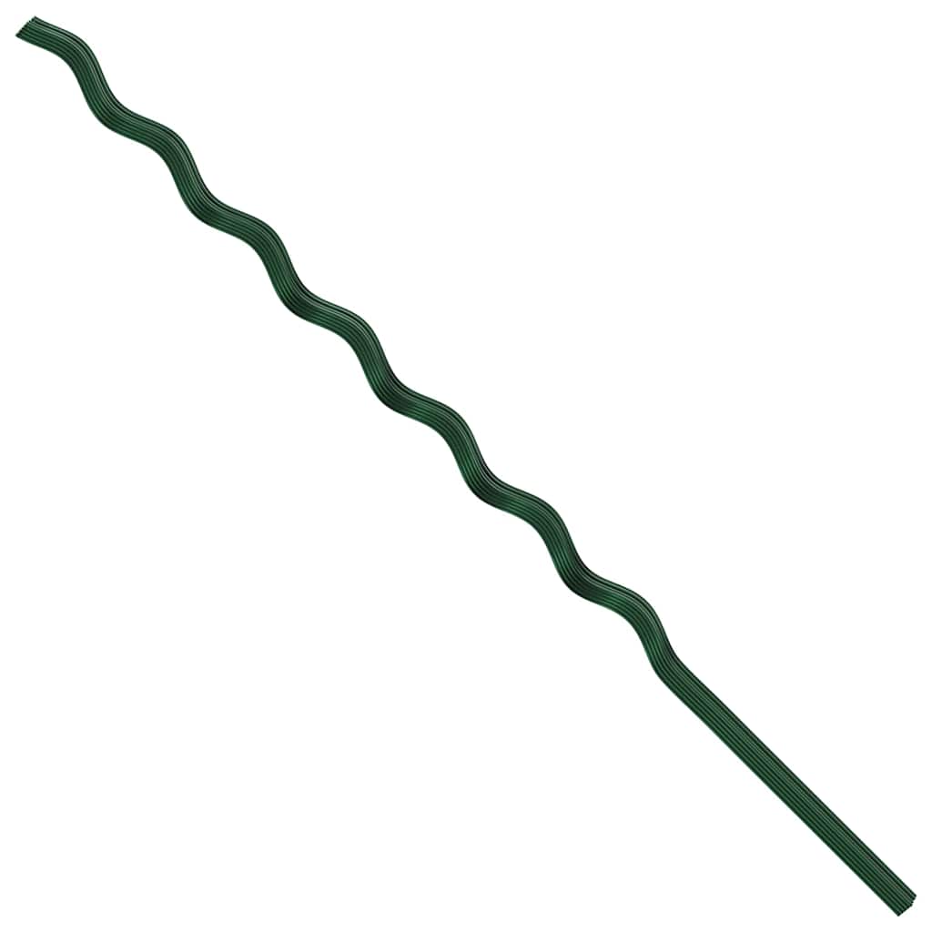 vidaXL Wsparcie roślin 20 pcs Zielony 170 x 0,6 x 0,6 cm Stal