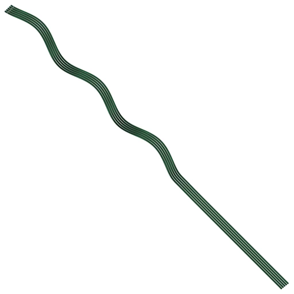 vidaXL Wsparcie roślin 5 pcs Zielony 110 x 0.6 x 0.6 cm Stal