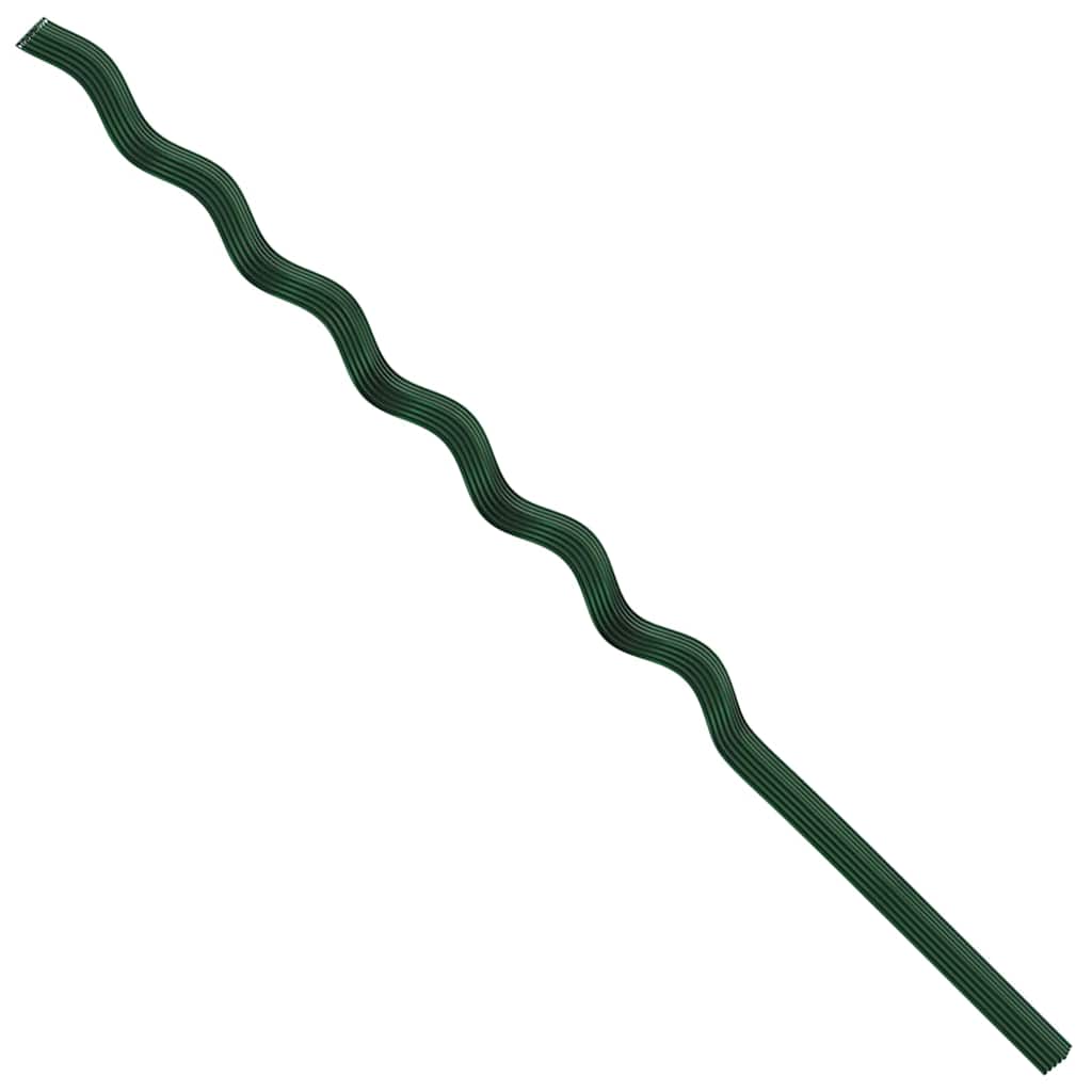 vidaXL Wsparcie roślin 20 pcs Zielony 150 x 0,6 x 0,6 cm Stal